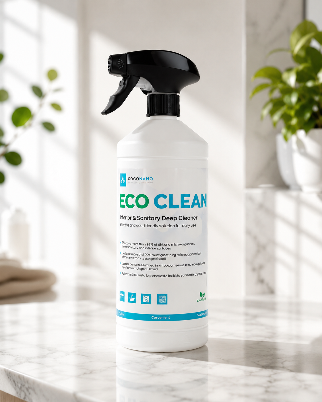 Bathroom Multi Purpose Cleaner EcoClean, 1L