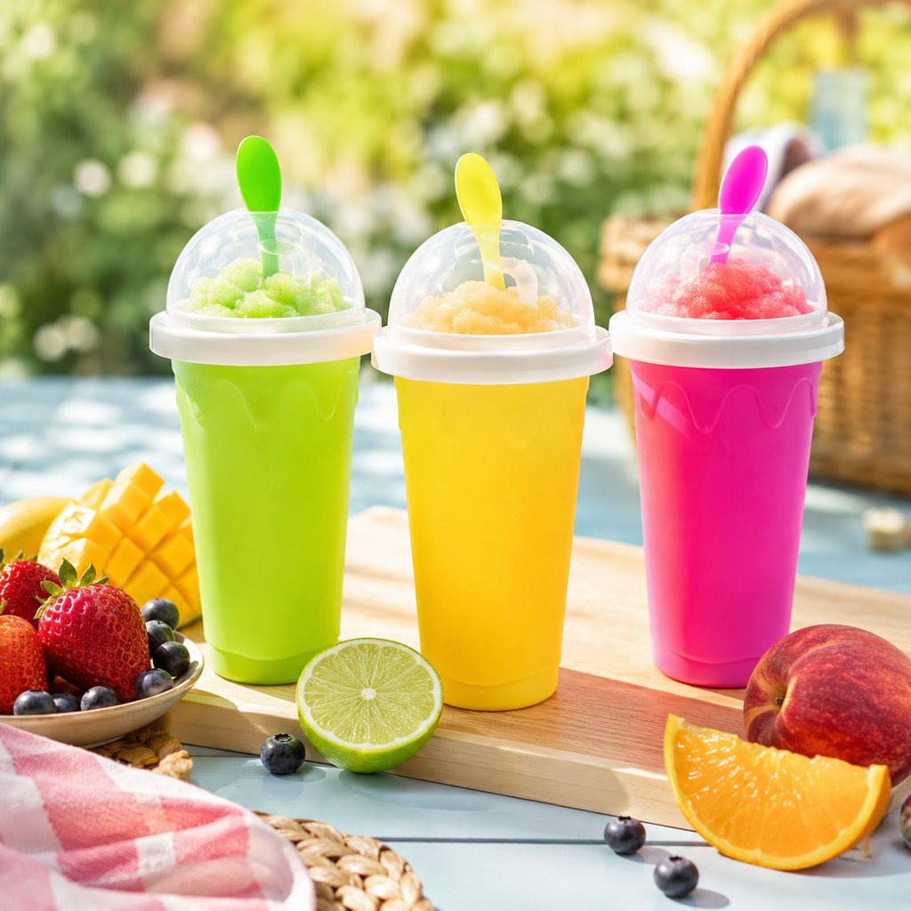 Slushy Maker Portable Travel Ice Cup Homemade Freeze Drinks Cup