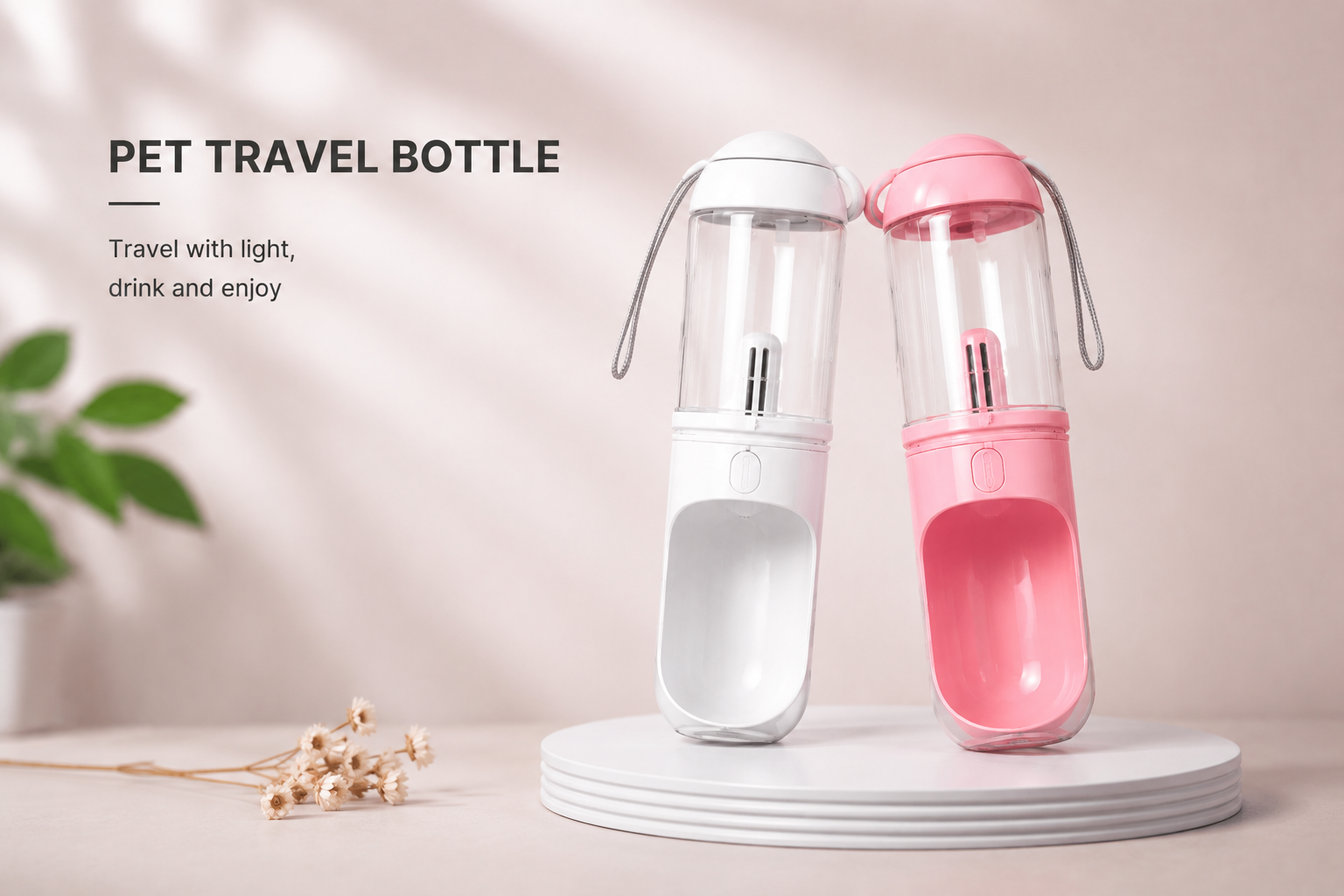 Outdoor Travel Pet Water Dispenser Pet Dog Cat Water Bottle